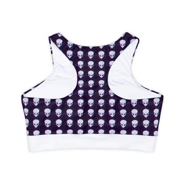 Fully Lined, Padded Sports Bra (AOP) Alien - Image 2